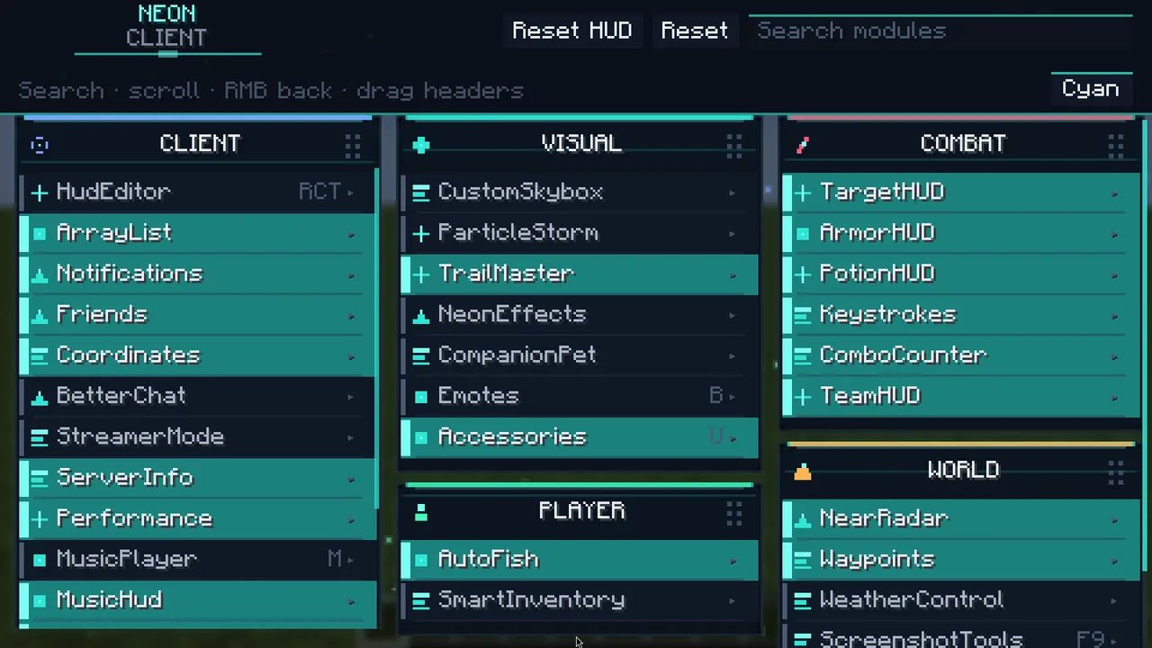Click GUI NeonClient